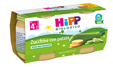HIPP BIOLOGICO OMOGENEIZZATO ZUCCHINE E PATATE 2X80 G
