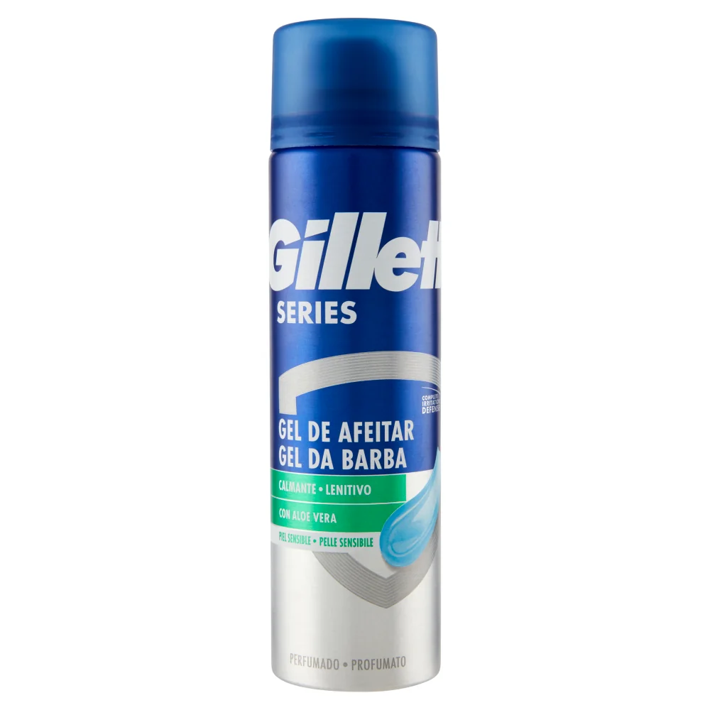 Gillette Gel Sensitive 200 ml Gel da Barba per Pelli Sensibili