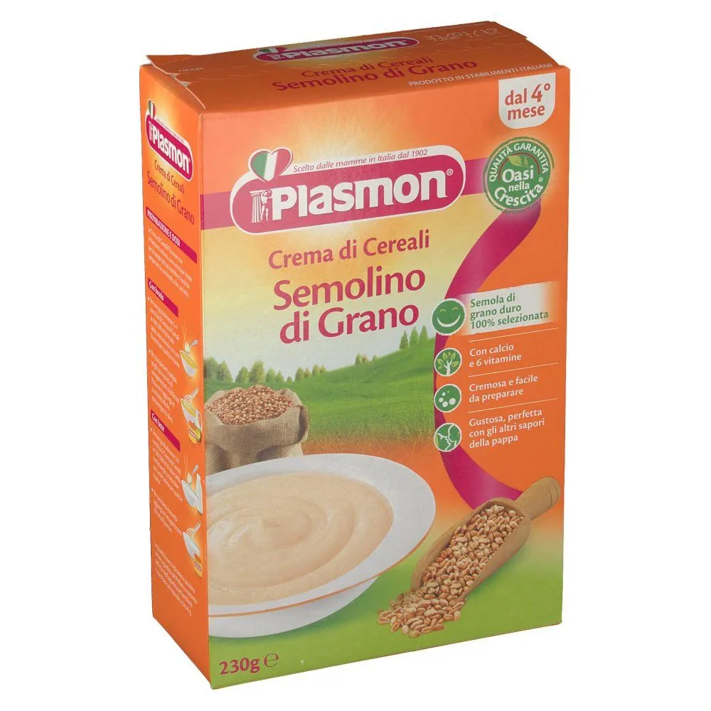 Plasmon Cereali Crema Semolino 230 g Alimento per l'infanzia