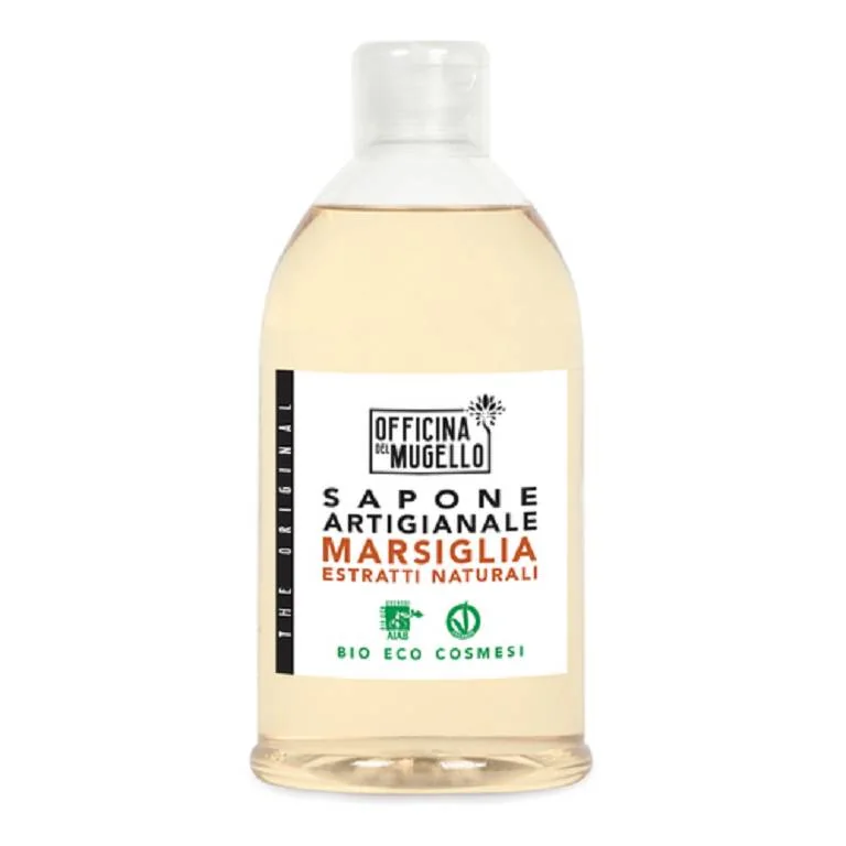Officina Mugello Sapone Liquido Marsiglia 1 L Sapone artigianale biologico