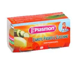 Plasmon Omogeneizzato Carote, Patate e Zucchine 2 x 80 g Alimento per l'infanzia