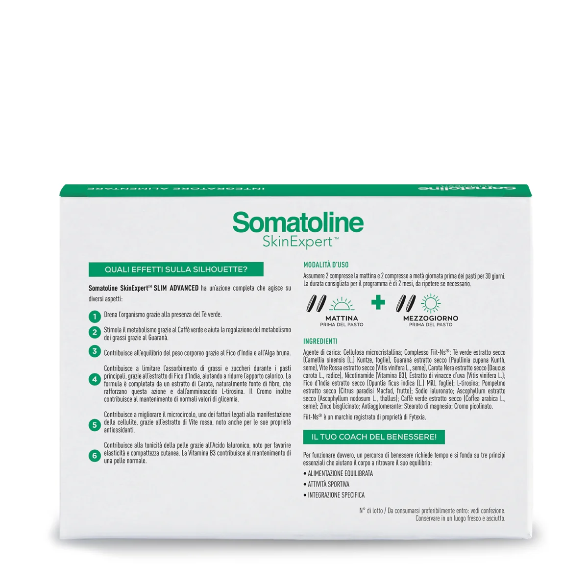 Somatoline Slim Advanced 120 Compresse Senza Glutine Senza Lattosio Controllo Peso