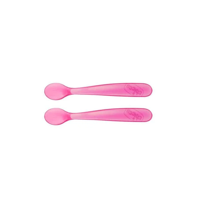 Chicco Cucchiaio Silicone 6m+ Rosa 2 Pezzi Cucchiaio per alimentazione bambini