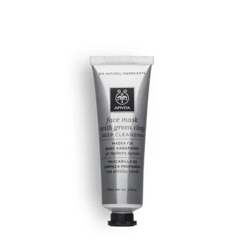 Apivita Face Mask Green Clay 50 Ml Maschera Viso Detergente