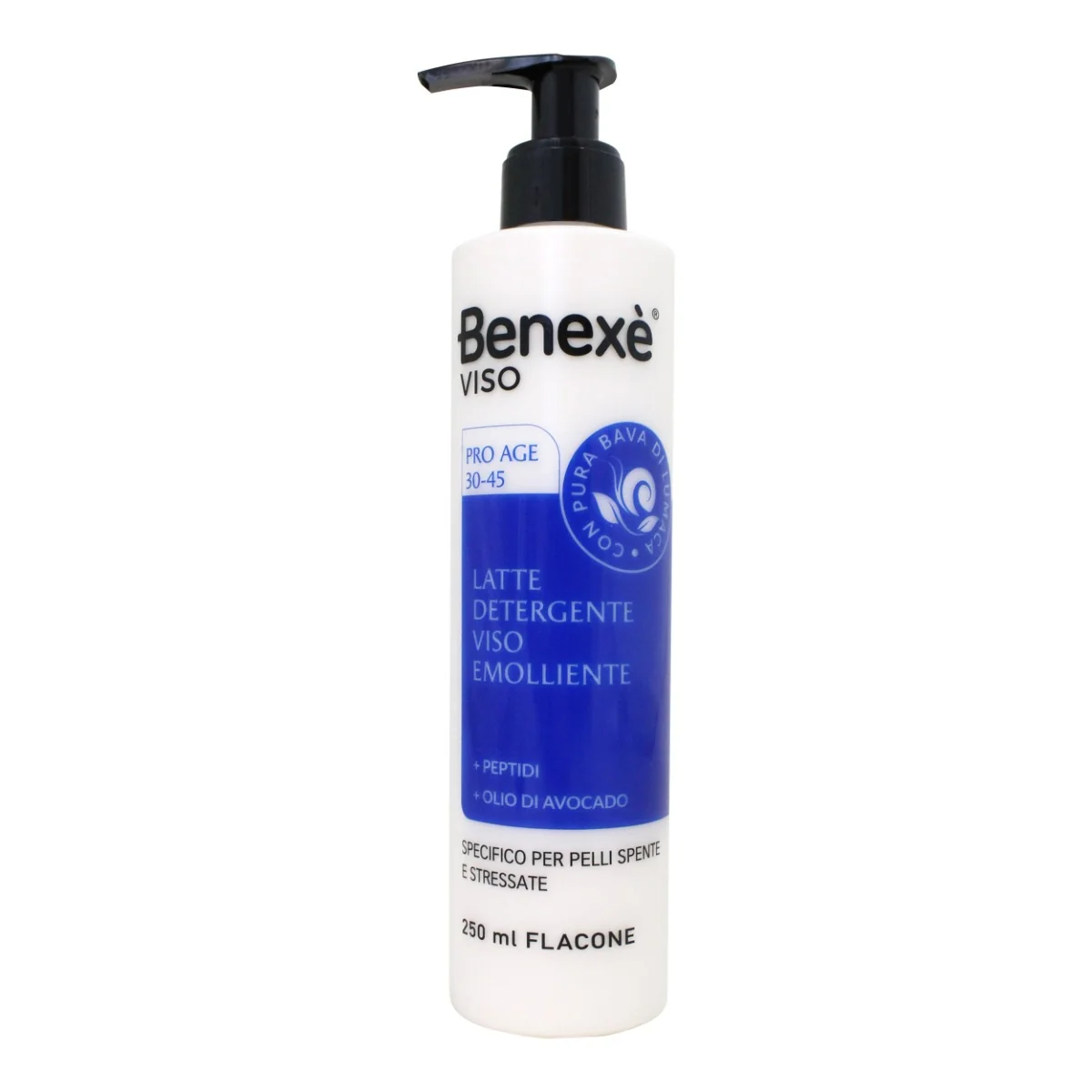 Benexe' Viso Latte Detergente Emolliente età 30-45 250 ml Pelli Spente e Stressate