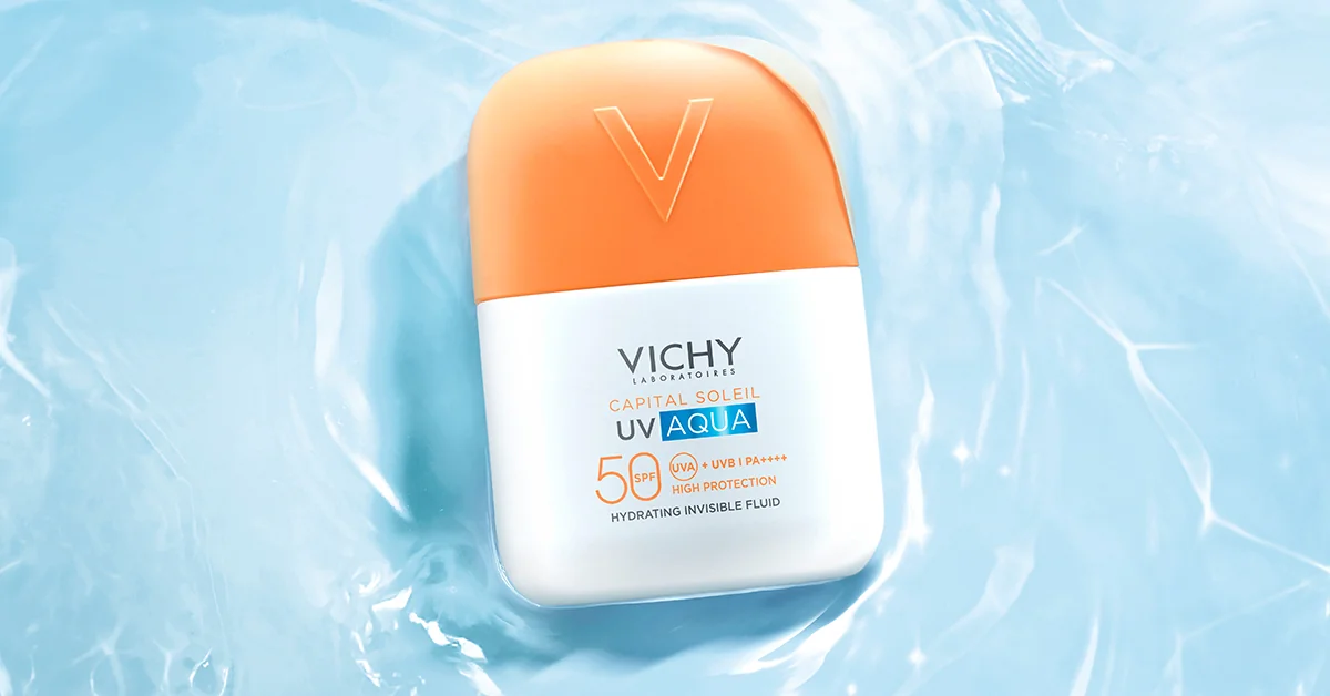 Vichy Capital Soleil UV Aqua Fluido Idratante Invisibile SPF50 50 ml Protezione viso quotidiana