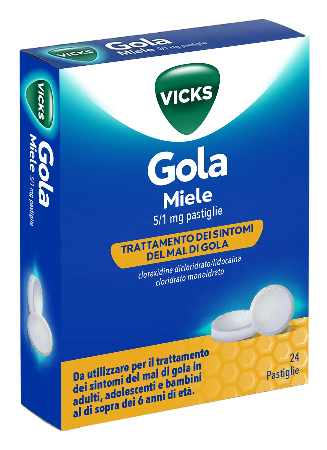 Vicks Gola 24Past 5+1Mg Miele