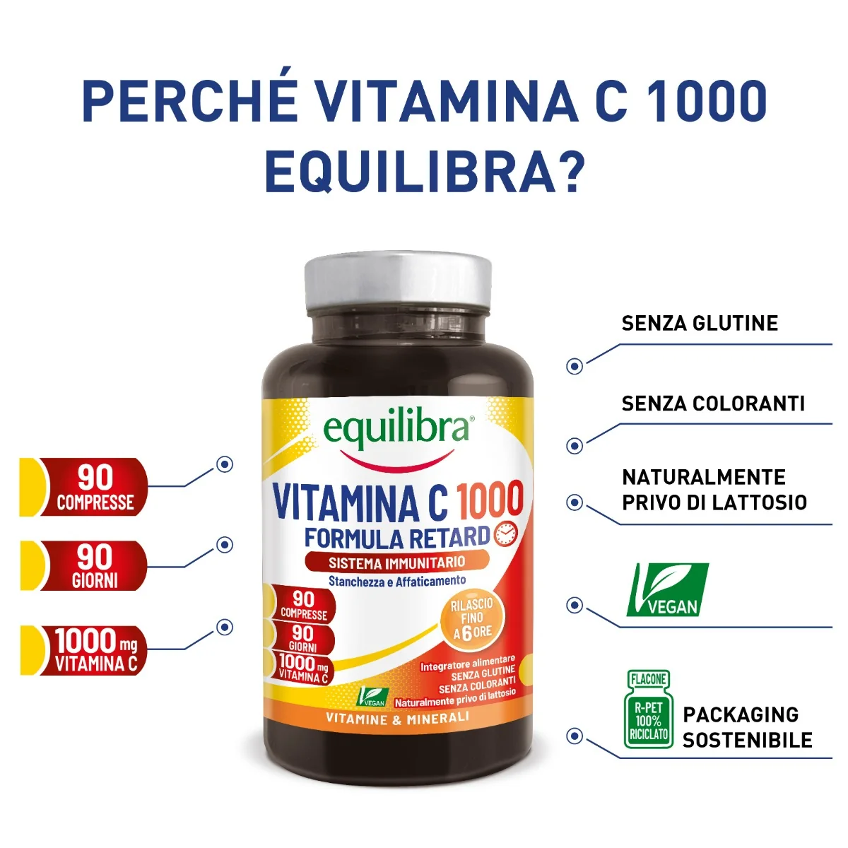 Equilibra Vitamina C 1000 90 Compresse Acido Ascorbico