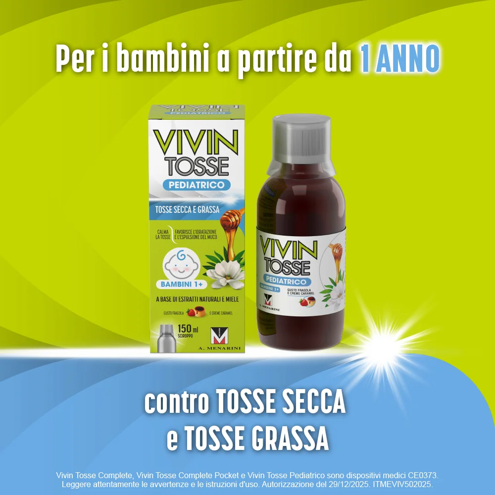Vivin Tosse Pediatrico Sciroppo 150 ml Tosse Secca e Grassa