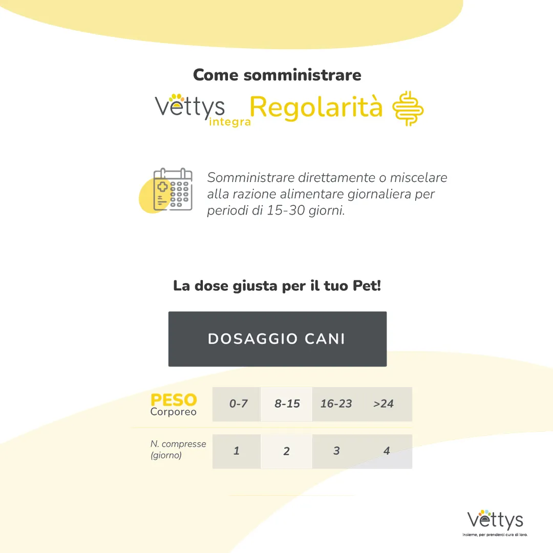 Vettys Integra Regolarita' Cane 30 Compresse Flora Intestinale del Cane