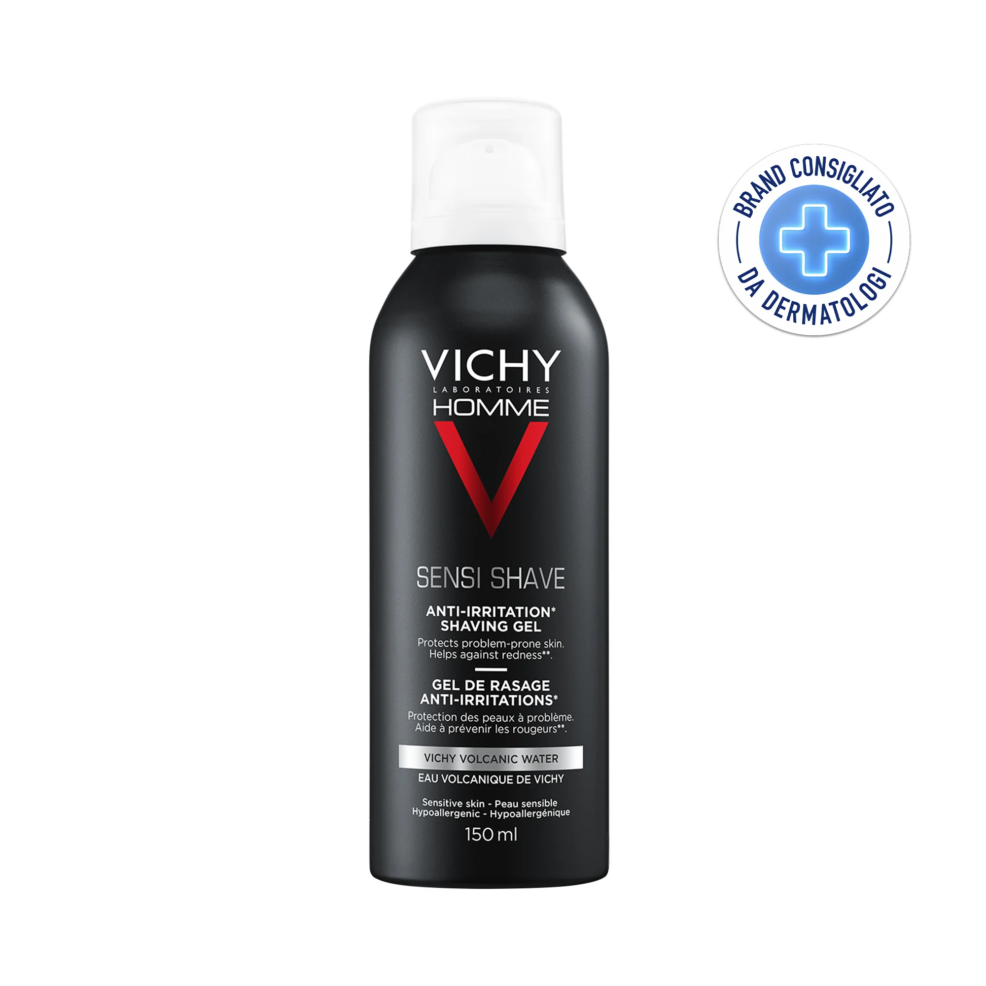 Vichy Homme Sensi Shave 200 Ml Schiuma da barba anti-irritazioni