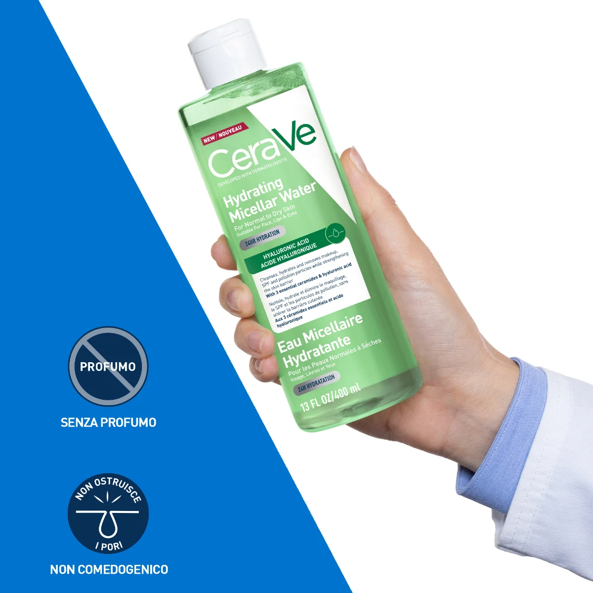 Cerave Acqua Micellare Idratante 400 ml Trattamento Viso