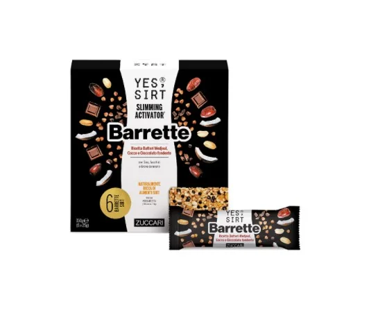 Yes Sirt Barrette Datteri Medjoul Cocco Cioccolato Fondente 6x25 g Barretta Alimentare