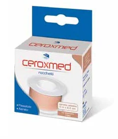 Ceroxmed Cerotto in Rocchetto in Tessuto Rosa m 5x2,5 cm