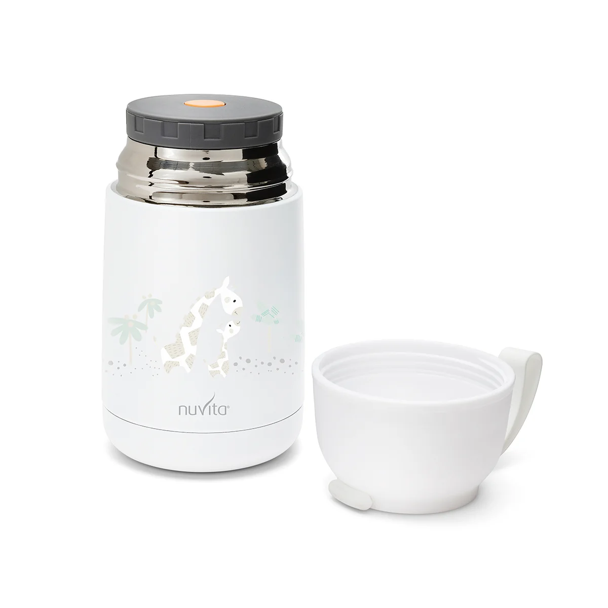 Nuvita Contenitore Termico Bianco Cibi Liquidi Solidi 620 ml Con Manico in Silicone