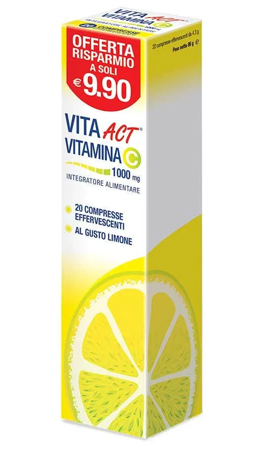 Vitamina C Act 1000 20 Compresse Effervescenti Integratore Vitaminico