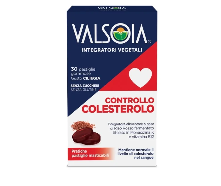 Valsoia Controllo Colesterolo Gusto Ciliegia 30 Pastiglie Gommose