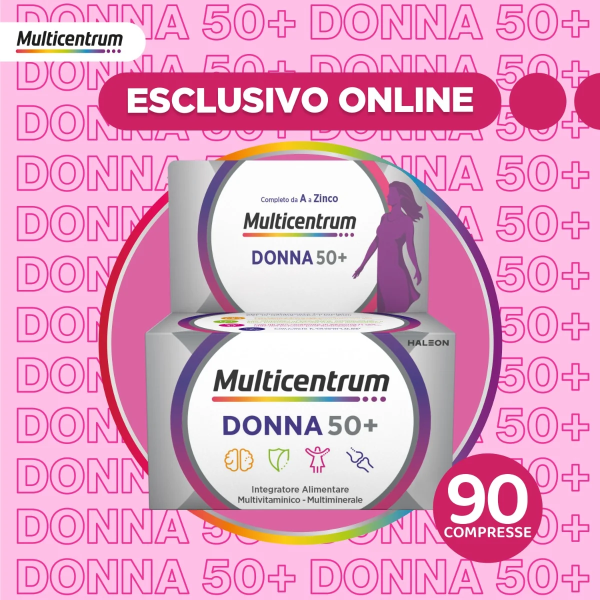 Multicentrum Donna 50+ 90 Compresse Multivitaminico