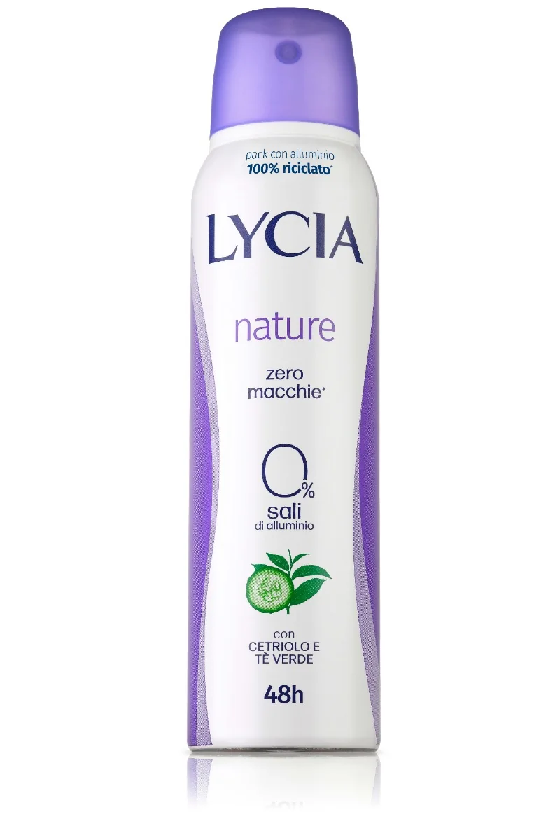 Lycia Spray Nature Cetriolo Tè Verde 150 ml Deodorante senza sali di alluminio