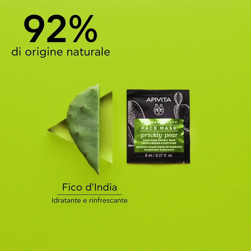 Apivita Express Prickly Pear 2X8 Ml Maschera Viso Idratante
