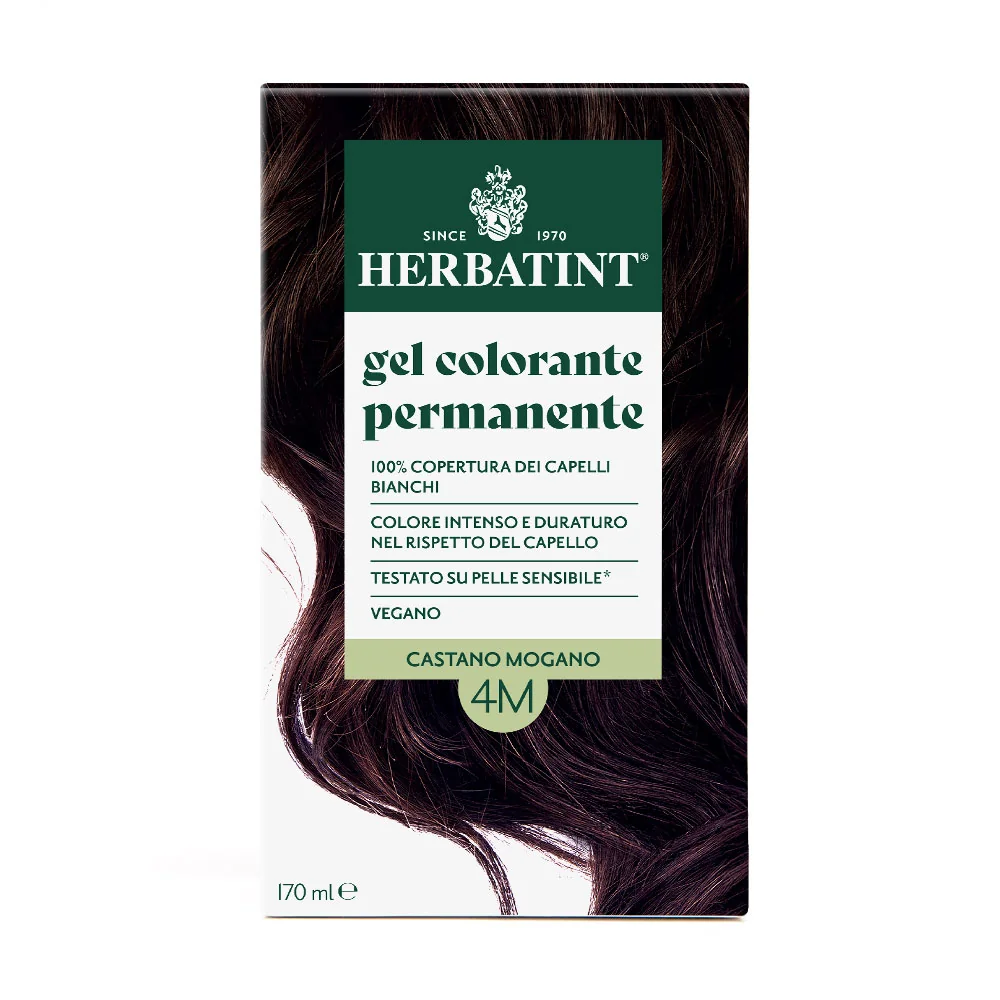 Herbatint Gel Colorante Permanente 4M Castano Mogano 170 Ml Colore Intenso e Duraturo