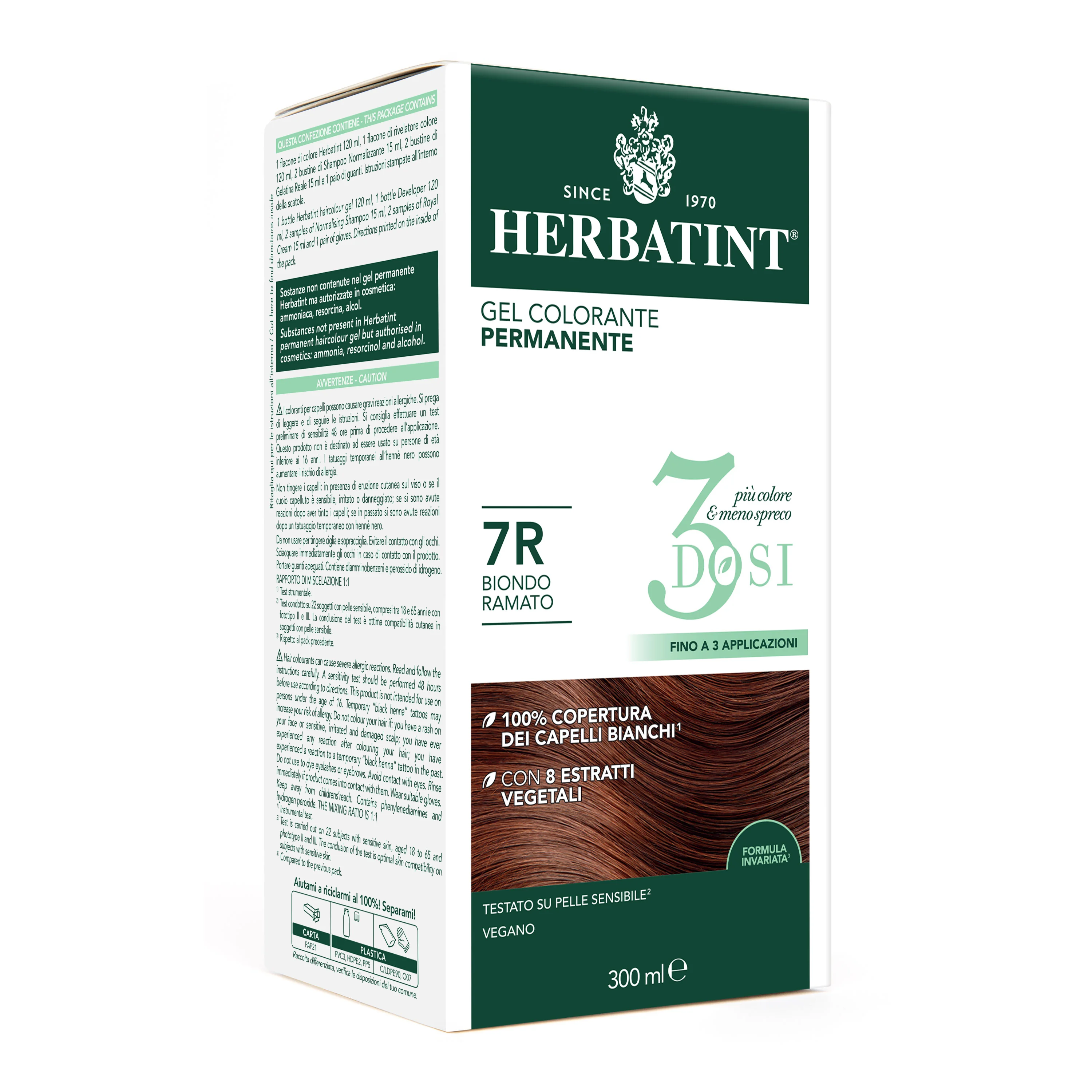 Herbatint 3Dosi 7R 300Ml