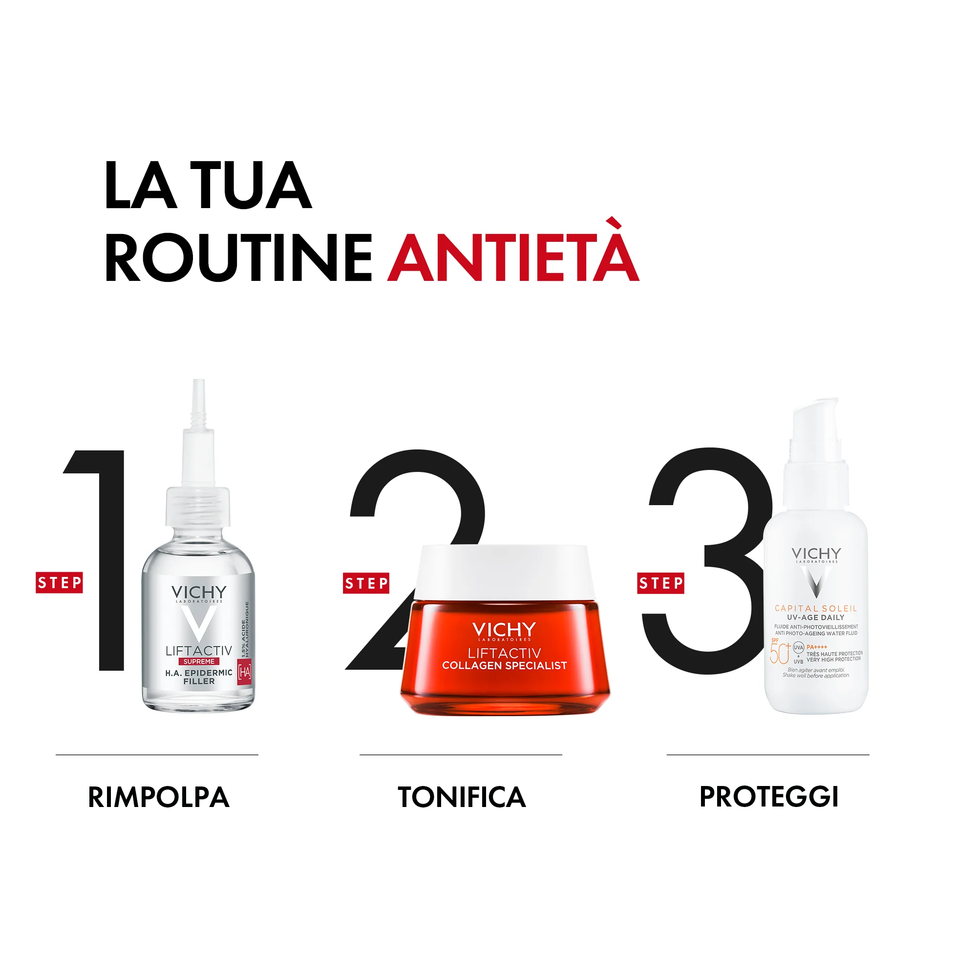 Vichy Liftactiv H.A. Siero Epidermic Filler 30 Ml Anti-età viso e occhi