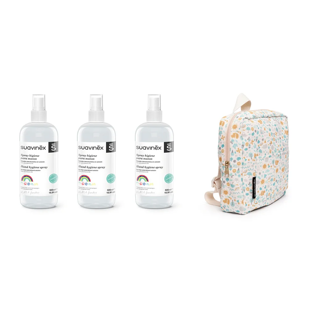 Suavinex Spray Igienizzante 3 x 500 ml + Zainetto