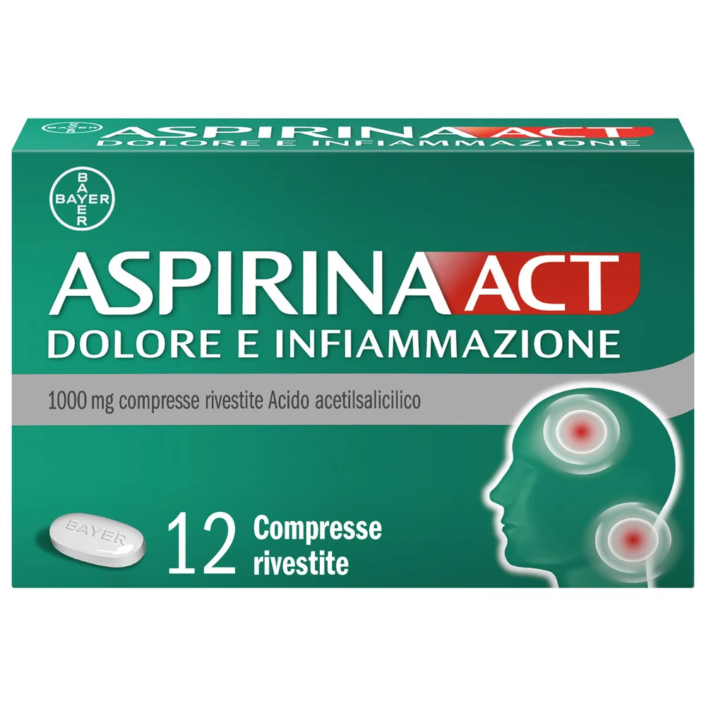 AspirinaAct Dolore e Infiammazione 12 Compresse Antidolorifico