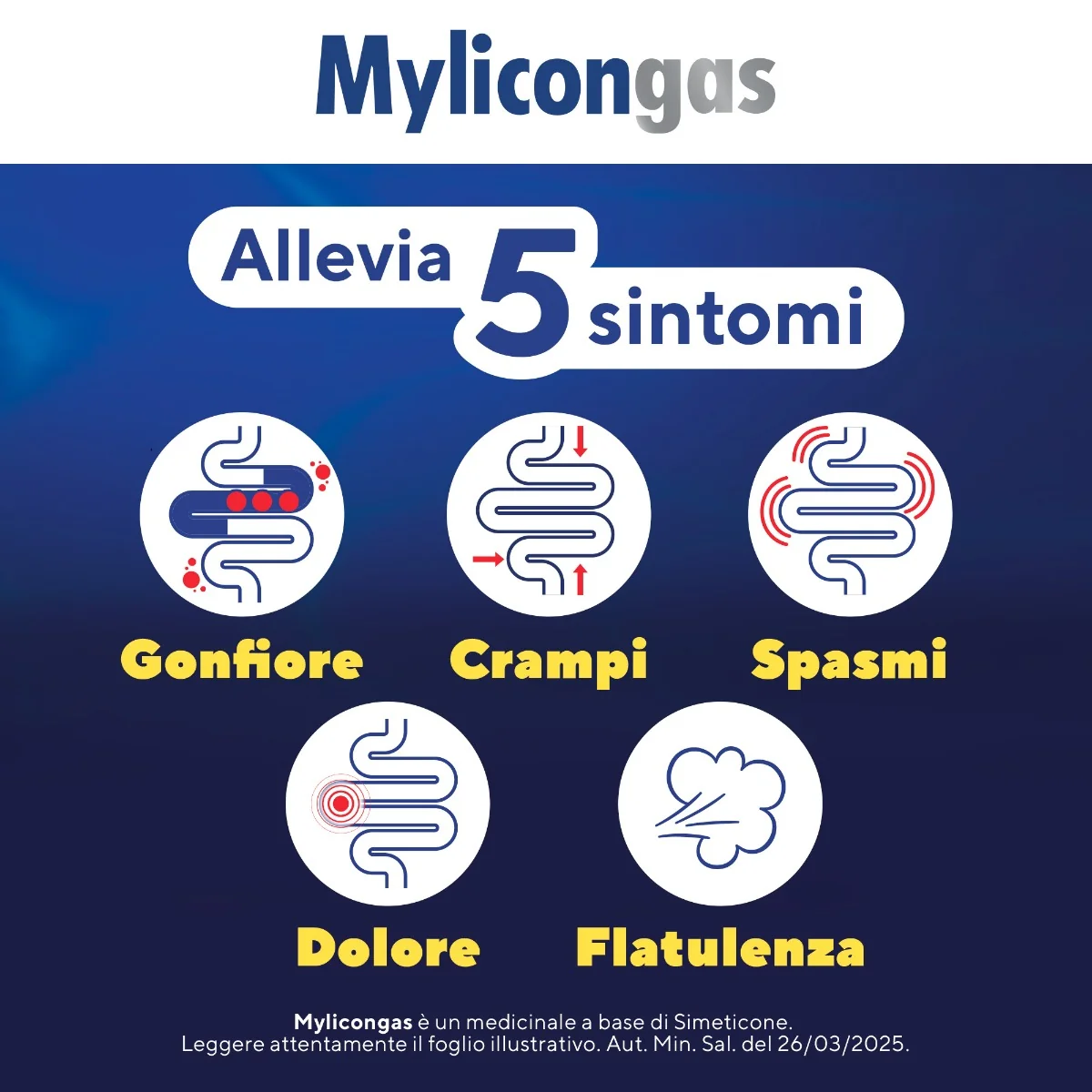 Mylicongas Aerofagia 50 Compresse Per Gonfiore Addominale