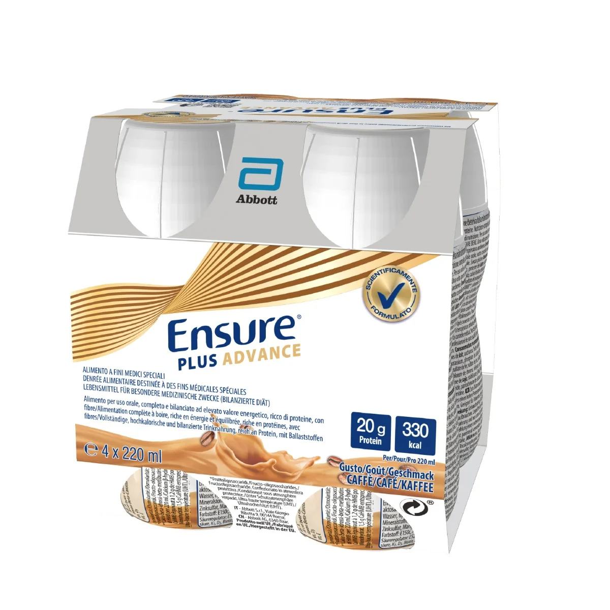 Abbott Ensure Plus Advance Caffè 4x220ml Supplemento Nutrizionale Ipercalorico