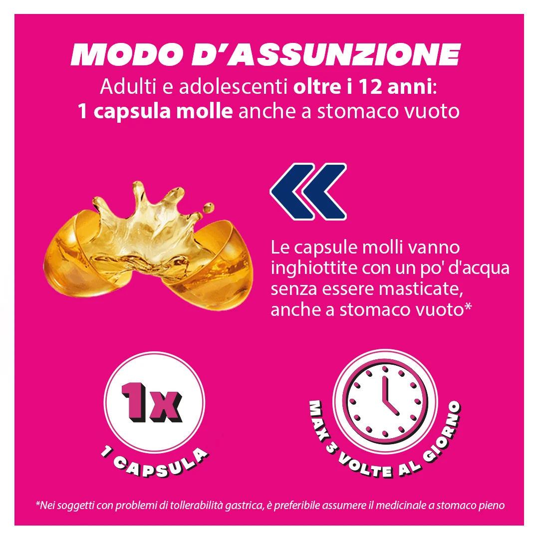 BuscofenAct 400 mg Ibuprofene 12 Capsule Molli Analgesico