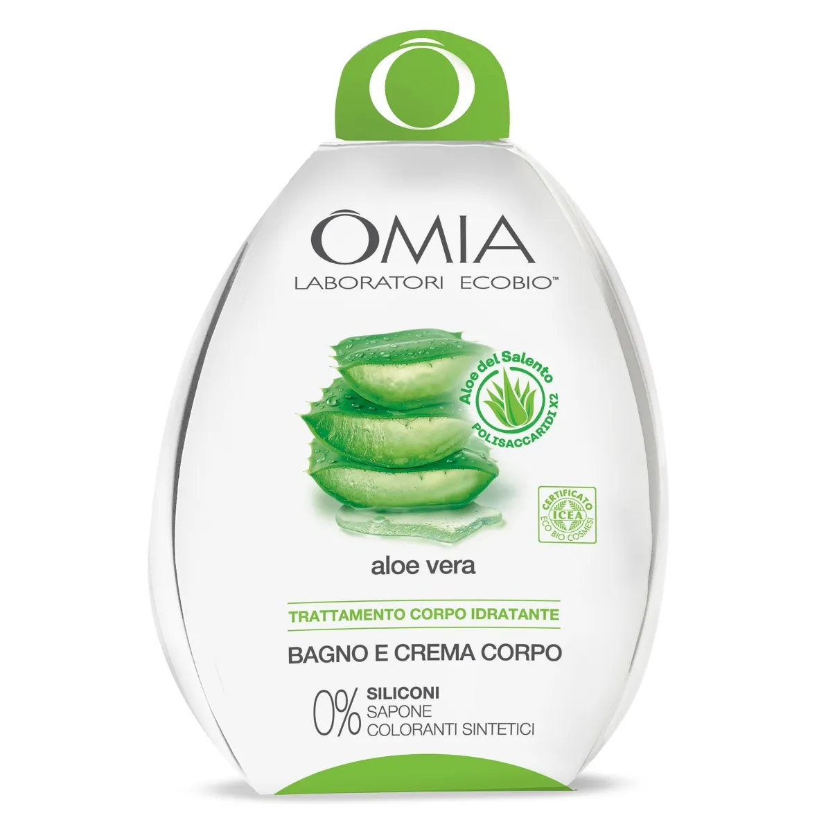 Omia Ovetto Aloe Dermo Bagno 400 ml + Crema Corpo 200 ml Freschezza e idratazione con Aloe del Salento