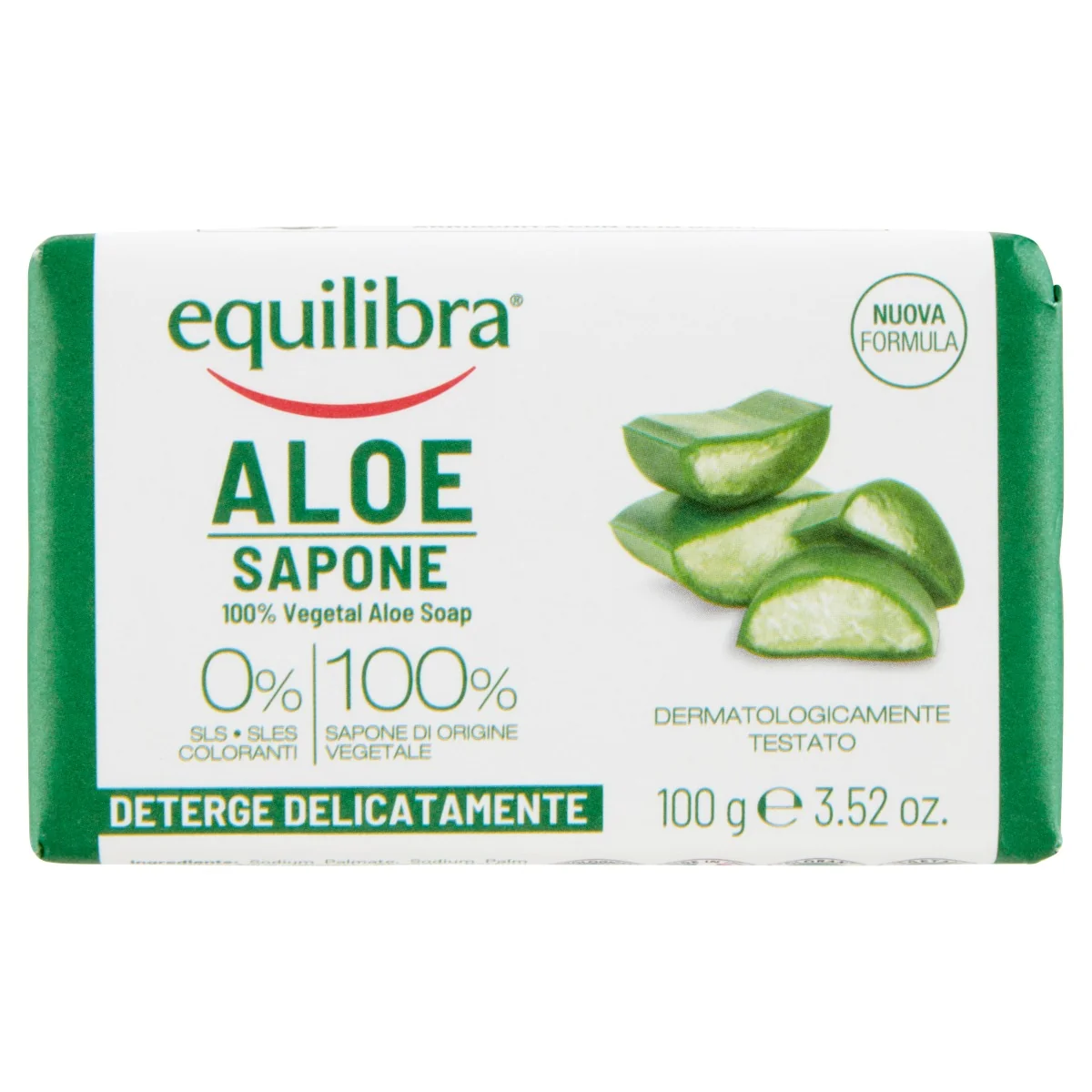 Equilibra Sapone Naturale Aloe 100Ml Delicatamente Profumata