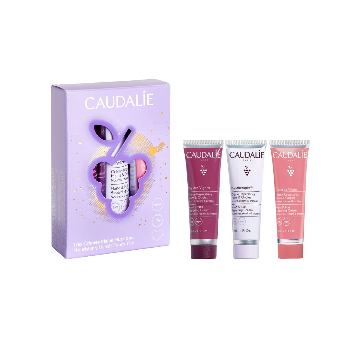 Caudalie Cofanetto Trio Crema Mani Creme idratanti e profumate