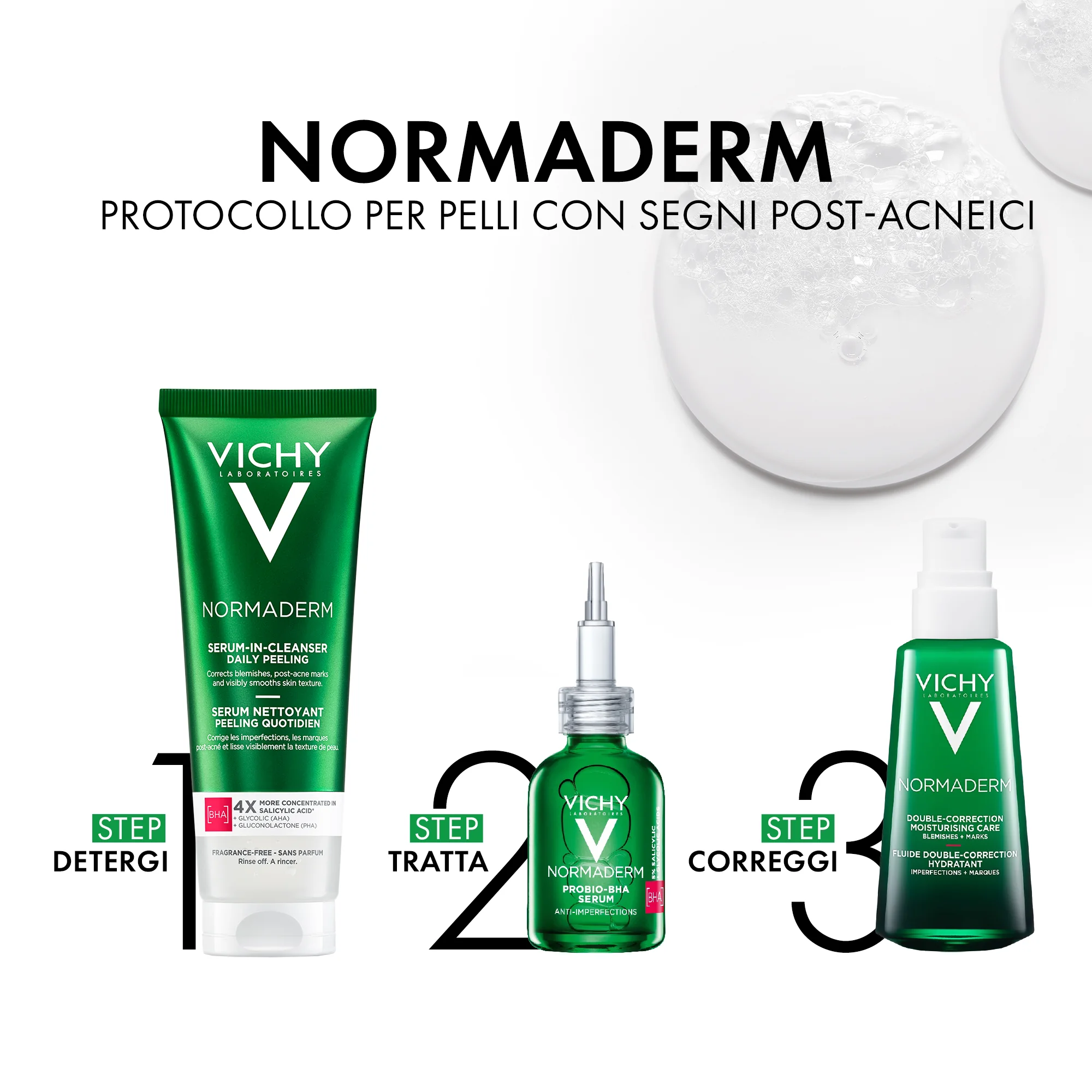 Vichy Normaderm No Peel Cleanser 125 Ml Detergente viso delicato