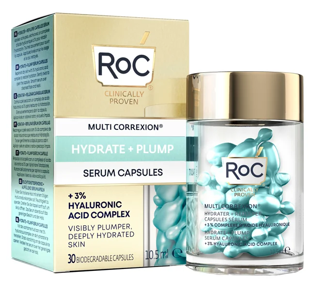 Roc Multi Correxion Hydrate+ Plump Siero Viso In Capsule 30 Capsule