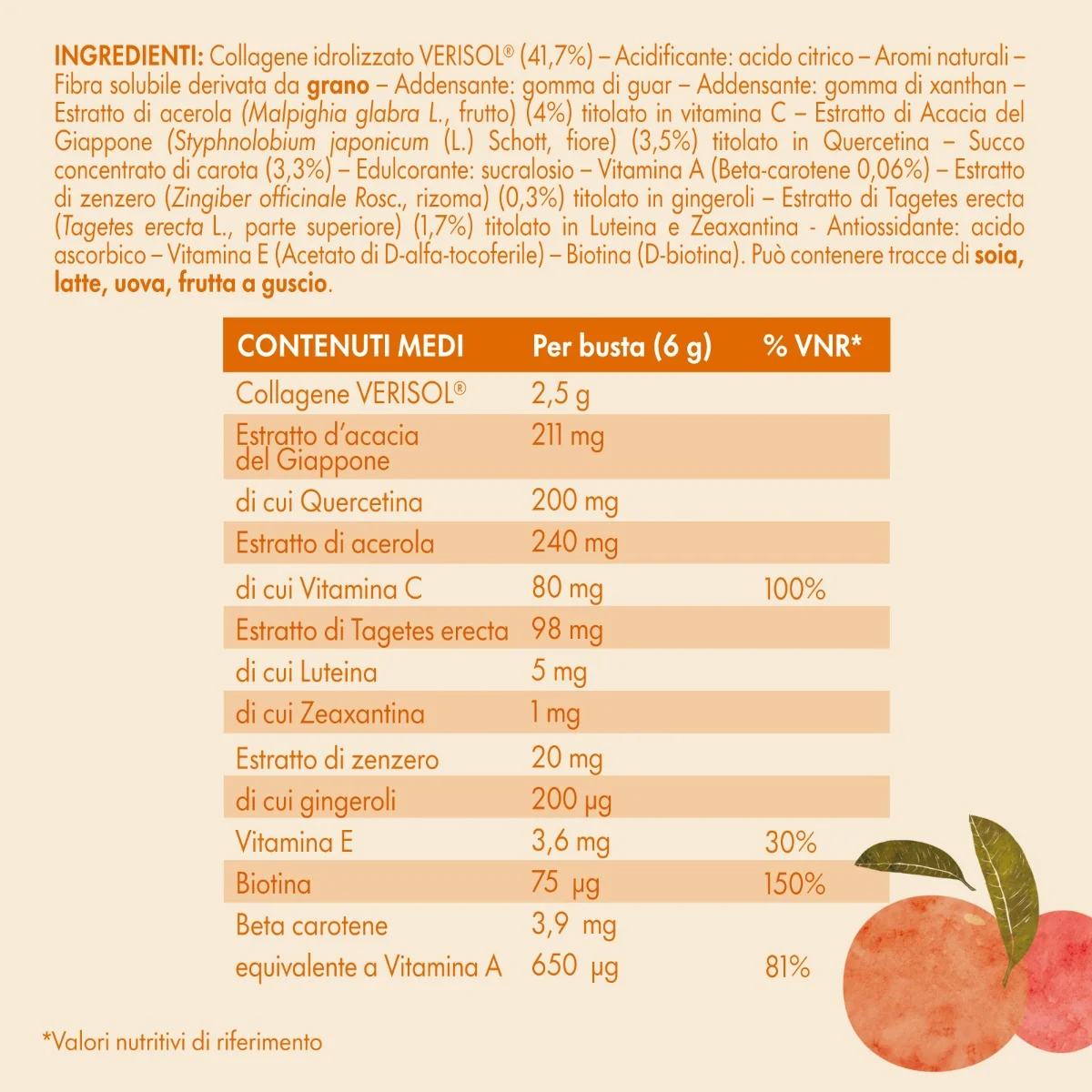 Enerzona Care Beauty Mango e Arancia 20 Bustine Benessere Pelle e Capelli