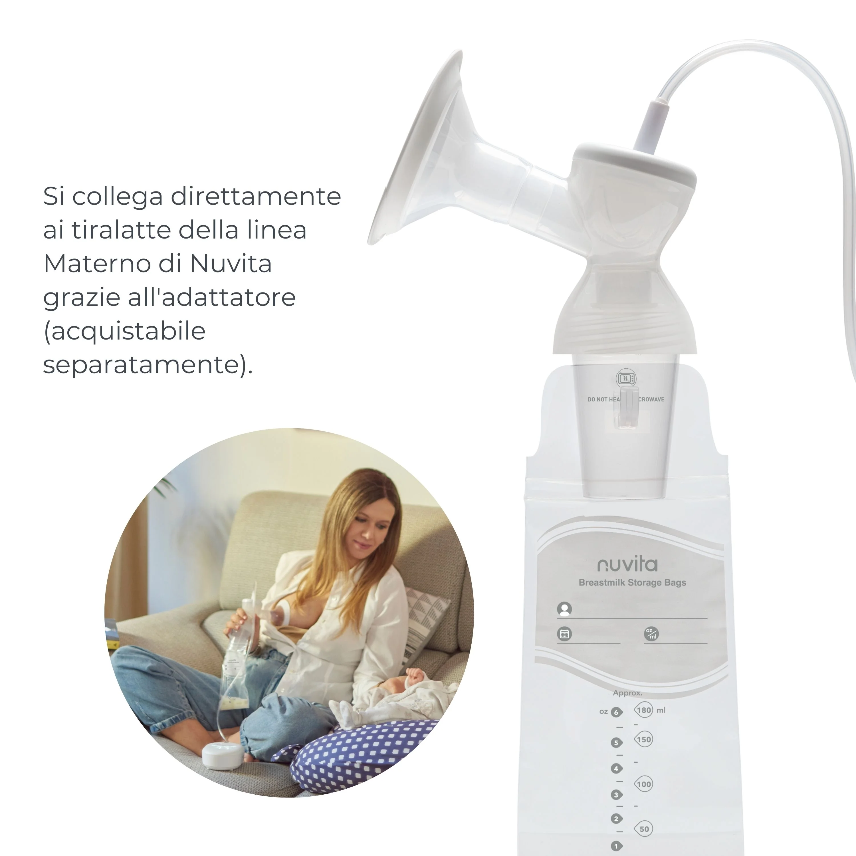 Nuvita Sacchetti Per Latte Materno 25 pz Conservazione Latte