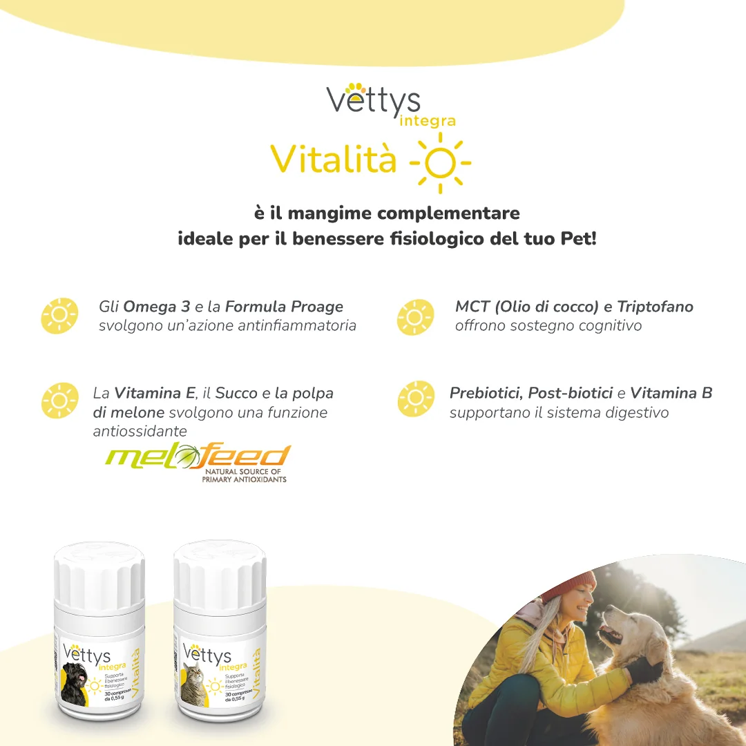 Vettys Integra Vitalità Cane 30 Compresse Tonico Energetico