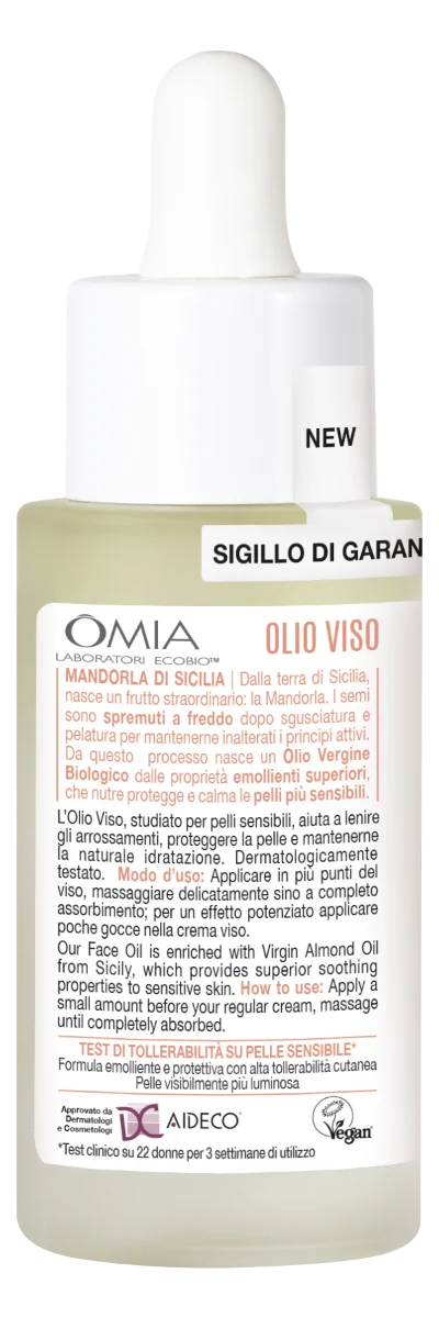 Omia Olio Viso Mandorle Siciliane 30 ml Pelle Sensibile