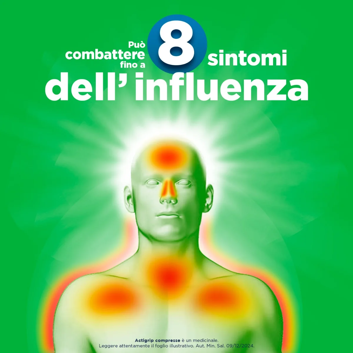 Actigrip 12 Compresse Raffreddore, Mal di Testa e Influenza