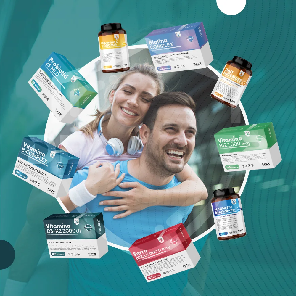 T-Rex Vitamina D3+K2 2000Ui Senza Glutine