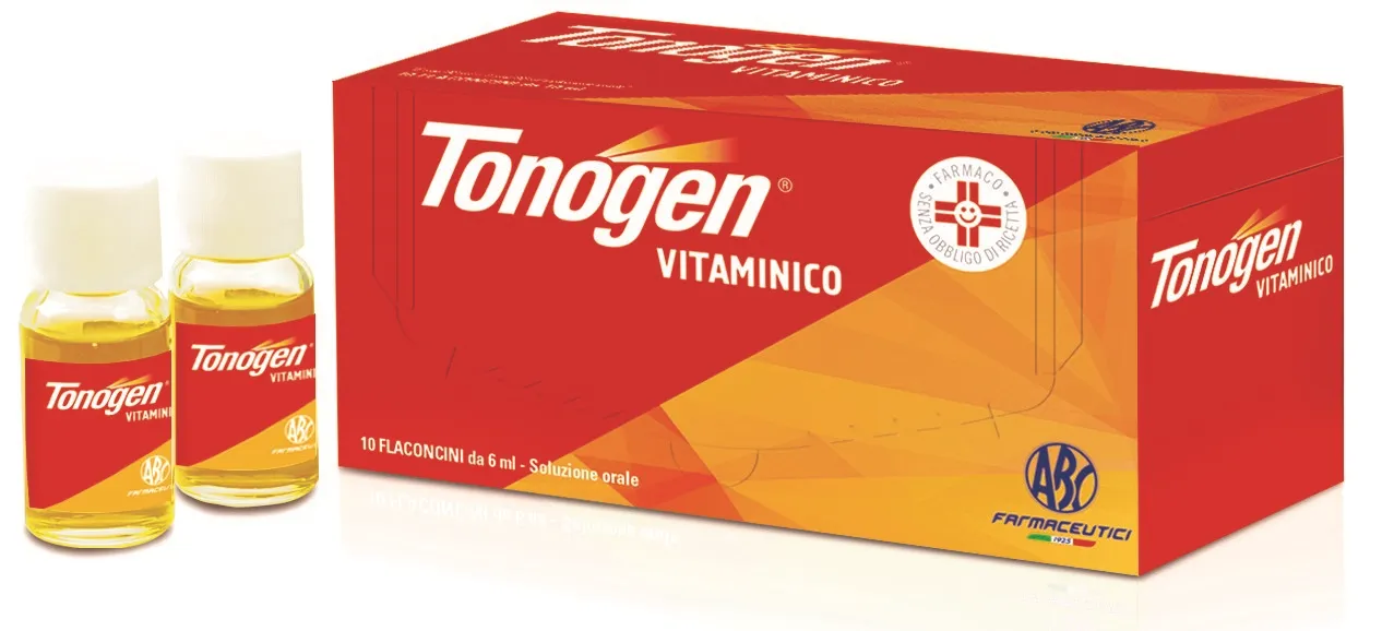 Tonogen Vitaminico Soluzione Orale 10 Flaconcini Con Tappo Serbatoio