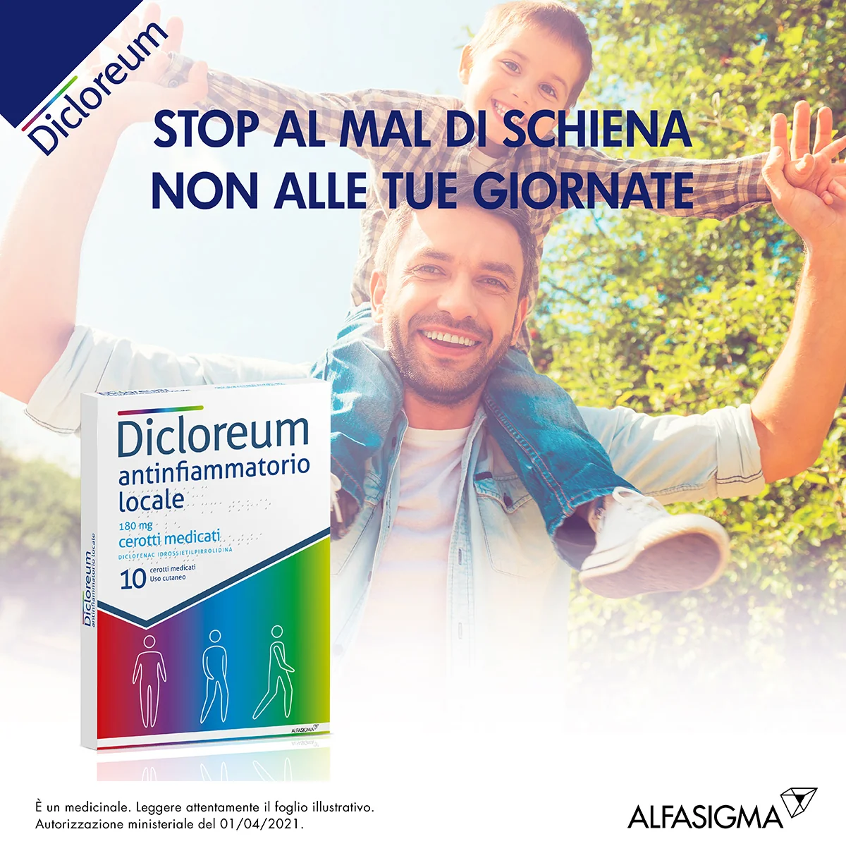 Dicloreum Antinfiammatorio Locale 180 mg Diclofenac 10 Cerotti Medicati