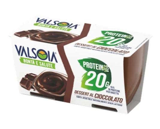 Valsoia Protein Vegetale Dessert Proteico Al Cioccolato 2x115G 100% Vegetale