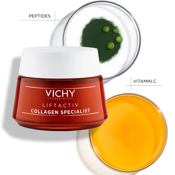 Vichy Liftactiv Collagen Specialist Crema Giorno 50 Ml Anti-età con Peptidi Pro-Collagene
