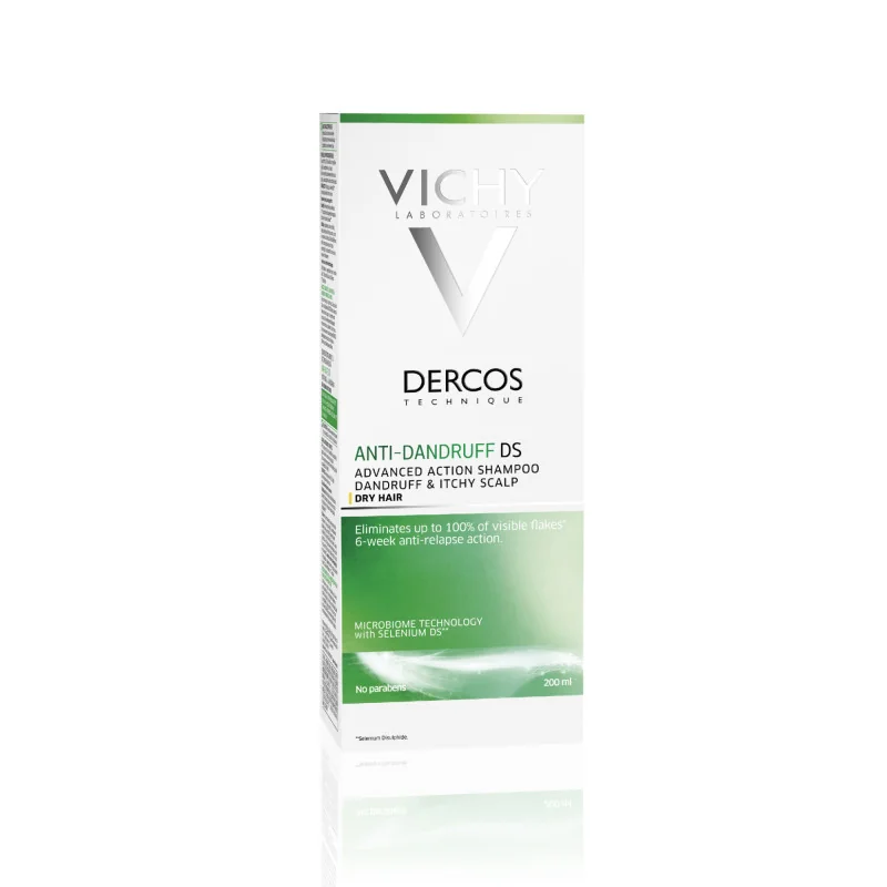 Dercos Shampoo Anti-forfora DS capelli secchi 390 ml Allevia Prurito