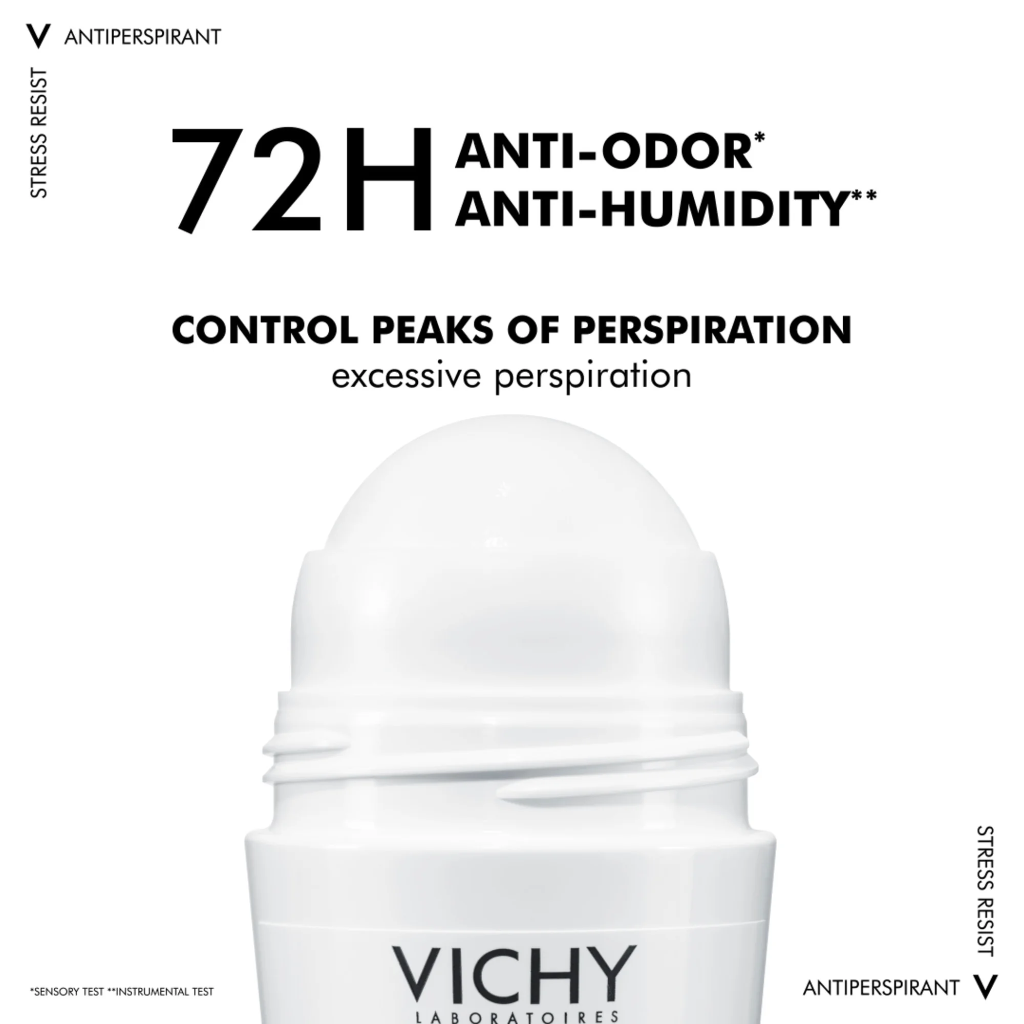 Vichy Deodorante Stress resist Roll-On 50 Ml Deodorante Antitraspirante ad azione intensiva