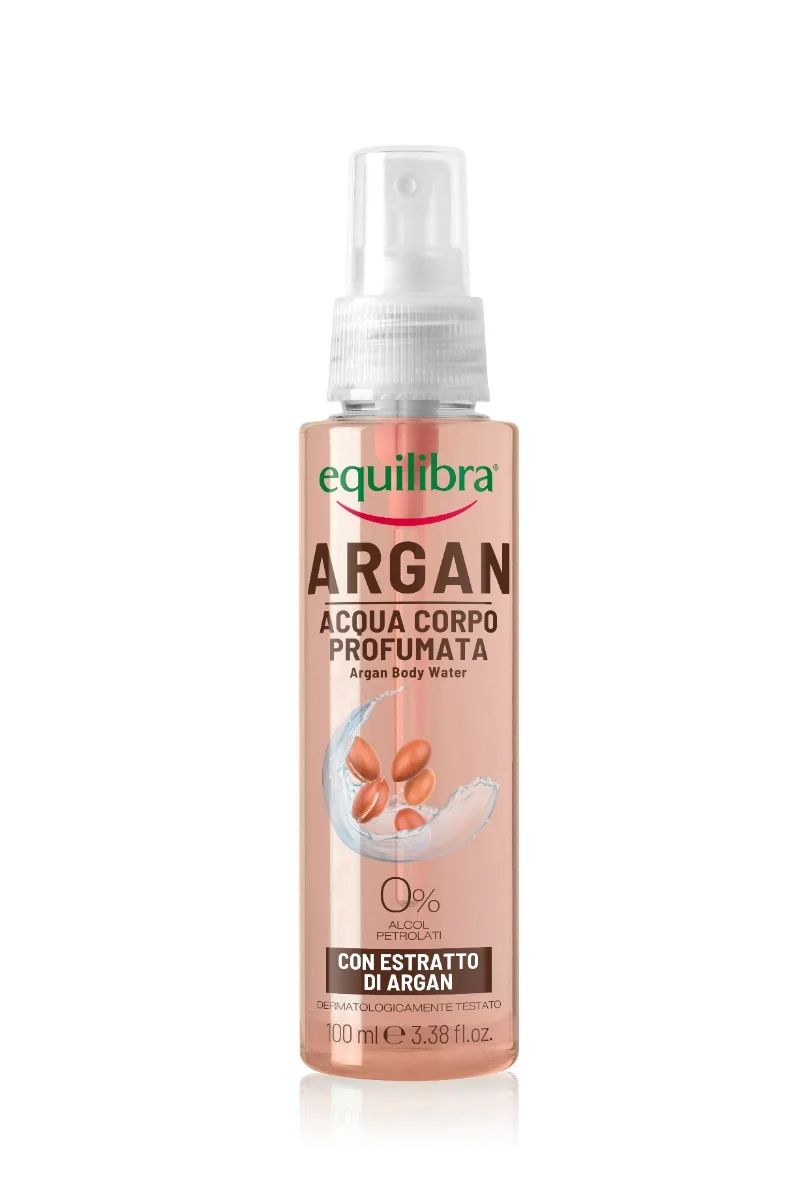 Equilibra Corpo Kit Argan Dermo Bagno Delicato 400 ml + Acqua Corpo Profumata 100 ml + Crema Corpo Anti Aging 200 ml